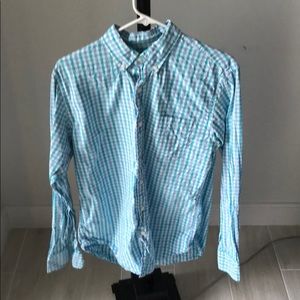 Jcrew button down in green and blue